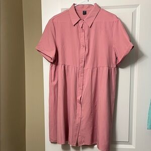 SHEIN Rose Button-Up Dress